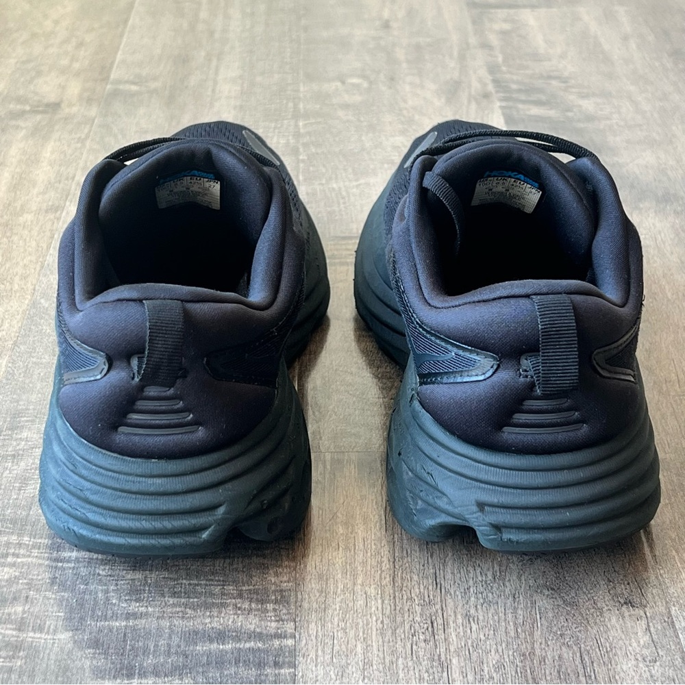 Hoka One One Womens WIDE Bondi 8 Black 1127954 BBLC Running Shoes Size 10 - Picture 7 of 10